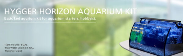 hygger Horizon 8 Gallon Wide View Curved Aquarium Kit - Description-1